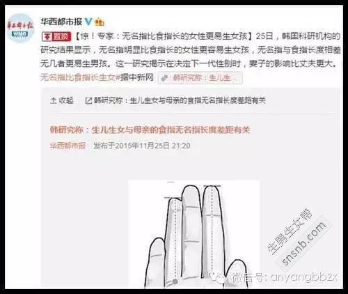 你怎么能通过看无名指来判断你是男孩还是女孩？辨别生男生女最奇特的方法清单!